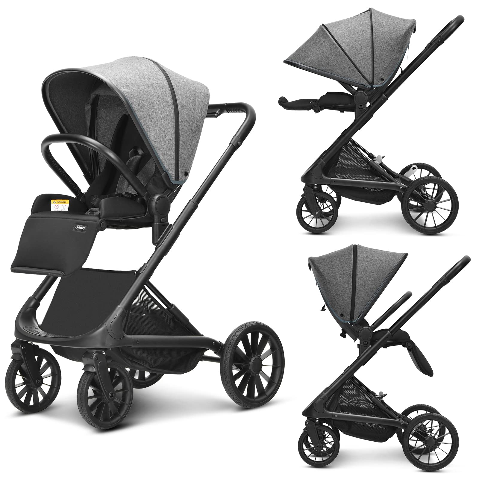 INFANS 2 in 1 Baby Stroller with Reversible Seat