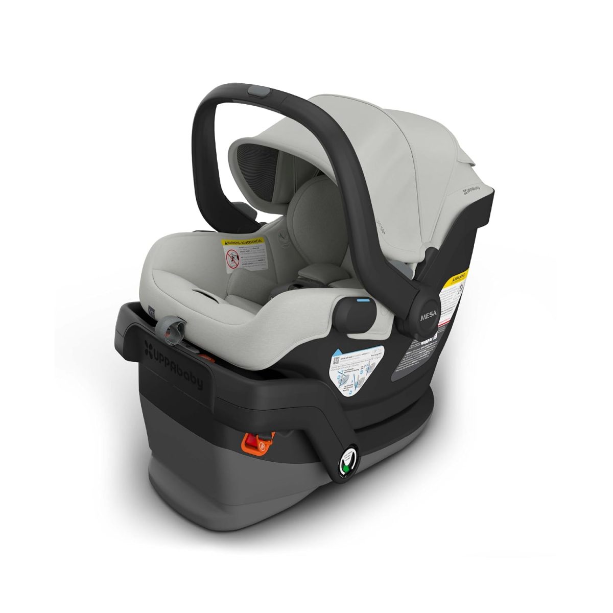 UPPAbaby Mesa V3 infant car seat with base on a plain white background